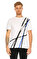 Les Hommes Urban Baskı Desen Beyaz T-Shirt #2