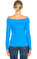 Karen Millen Kayık Yaka Mavi Bluz #5