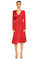 Blumarine V Yaka Kırmızı Elbise #1