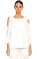 Ann Demeulemeester Düz Desen Beyaz T-Shirt #3