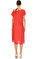 Ann Demeulemeester Kayık Yaka Kırmızı Elbise #4