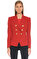 Balmain Düz Desen Kırmızı Ceket #3