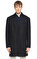 John Varvatos Usa Düz Desen Siyah Palto #1