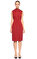 Karen Millen Düz Desen Kırmızı Elbise #1