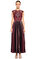 Karen Millen İşleme Detaylı Uzun Renkli Elbise #1