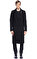 St. Nian Düz Desen Siyah Palto #1