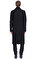 St. Nian Düz Desen Siyah Palto #3