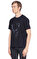 St. Nian Baskı Desen Siyah T-Shirt #4