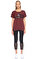 Dimensione Danza Baskı Desen Bordo T-Shirt #2