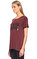 Dimensione Danza Baskı Desen Bordo T-Shirt #4