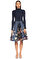 Ted Baker Çiçek Desenli Lacivert Elbise #1