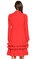 Nisse Fırfır Detaylı Kırmızı Elbise #4
