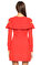 Karen Millen Fırfır Detaylı Kırmızı Elbise #4