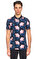 Ted Baker Çiçek Desenli Lacivert Polo T-Shirt #1
