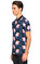 Ted Baker Çiçek Desenli Lacivert Polo T-Shirt #4