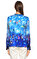 Elie Tahari Karma Desenli Mavi Bluz #7