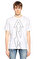 Les Hommes Urban Baskı Desen Beyaz T-Shirt #3