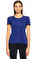 Karen Millen File Detaylı Mavi T-Shirt #1