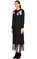 Silvian Heach Gül İşlemeli Siyah Elbise #2
