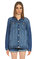 J Brand Düz Desen Mavi Jean Ceket #3