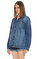 J Brand Düz Desen Mavi Jean Ceket #4