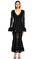 Alexis Örme Desen Uzun Siyah Elbise #1