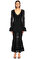 Alexis Örme Desen Uzun Siyah Elbise #2