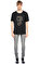 John Varvatos Usa Baskı Desen Siyah T-Shirt #2