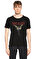 John Varvatos Usa Baskı Desen Siyah T-Shirt #1