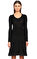 Blumarine Çizgili Siyah-Lacivert Elbise #2