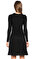 Blumarine Çizgili Siyah-Lacivert Elbise #3