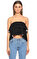 Kendall&Kylie Fırfırlı Straplez Siyah Bluz #3