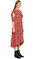 Maje Çiçek Desenli Kırmızı Elbise #2