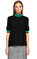 Maje Çizgili Siyah-Yeşil Bluz #3