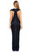 Roberto Cavalli V Yaka Lacivert Uzun Elbise #3