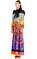 Gucci Çiçek Desen Renkli Uzun Elbise #2
