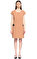 DKNY Önü Fermuarlı Bej Elbise #1