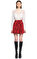 DKNY Kareli Kırmızı Mini Etek #2
