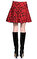 DKNY Kareli Kırmızı Mini Etek #5