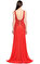 Elie Saab Boncuk İşlemeli Kırmızı Gece Elbisesi #3