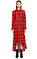 SH Kareli Kırmızı Midi Elbise #1