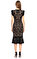 Alexis Dantel Detaylı Siyah-Bej Midi Elbise #4
