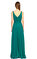 Lanvin Yeşil Uzun Gece Elbisesi #3