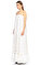 Lanvin Dantelli Beyaz Uzun Gece Elbisesi #2