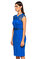 Karen Millen Tül Detaylı Mavi Elbise #3