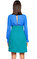 Exquise Mavi-Yeşil Mini Elbise #4