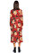 Exquise Çiçek Desenli Midi Elbise #3