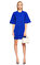Alexander McQueen Kabartma Desen Saks Mavisi Mini Elbise #1