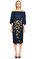 Ted Baker Çiçek Desenli Kayık Yaka Lacivert Elbise #1