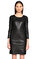 DKNY Deri Detaylı Siyah Elbise #2